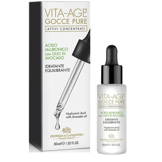 Bottega Di LungaVita, Vita - Age Gocce Pure Hyaluronic Acid With Avocado Oil Serum 30 Ml