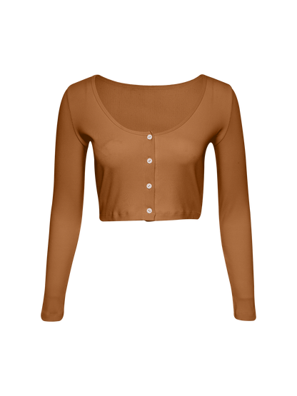 YVETTE CROP LONGSLEEVE IVY