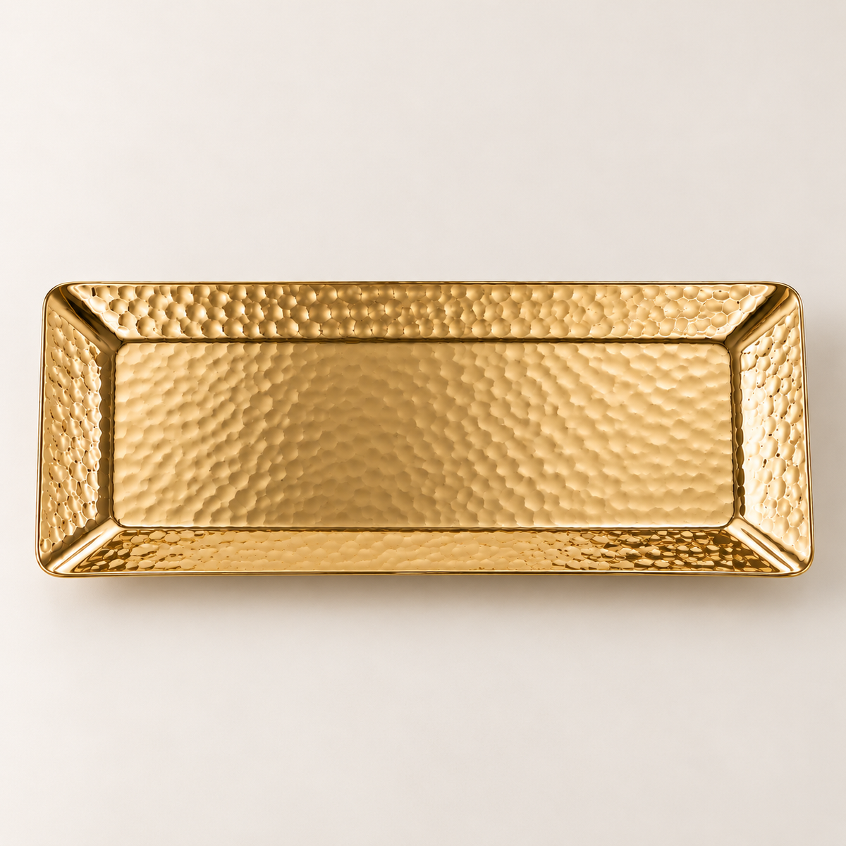 Karaca Home Loren Gold Decorative Tray – 25 × 12 cm, 300.23.01.0037