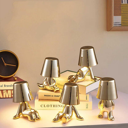 Thinker Gold LED Table Lamp with Touch Control, 3 Light Modes, SK1951427A