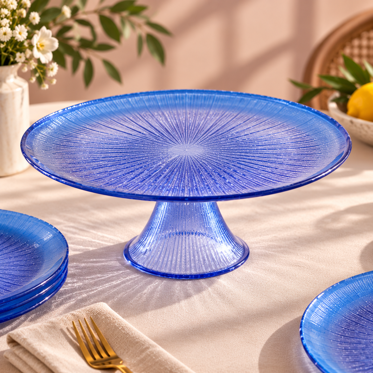 Karaca Reef 7-Piece Cake and Dessert Set – Blue, 8683650324133
