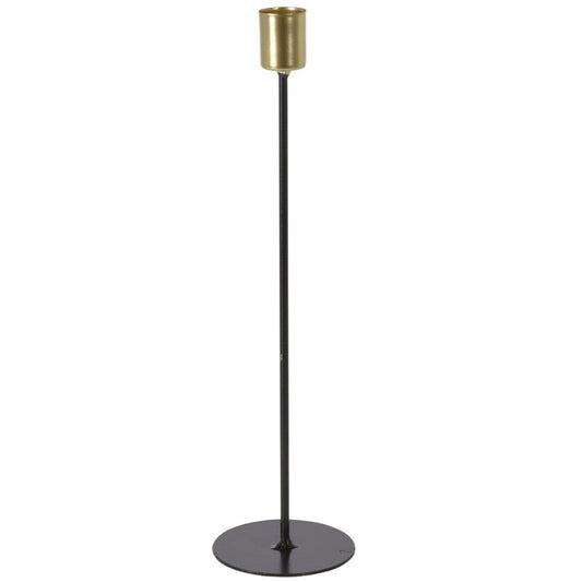 Gold & Black Metal Candle Stick Holder 26 Cm