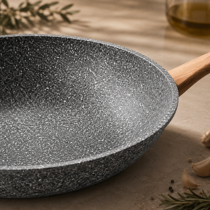 Karaca Silver Stone Bio Granite Wok Pan 28 cm, 153.03.07.1387