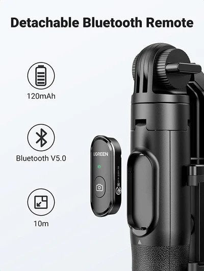 Ugreen, Dual Function Selfie Stick & Tripod With Bluetooth Remote, Expandable Form 30.5Cm To 157Cm Ugreen Lp586 - 15062