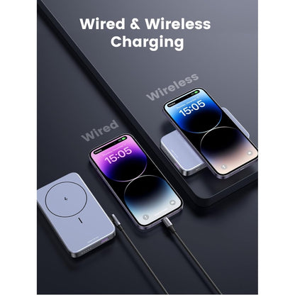 Ugreen, Dual Port 10000Mah Mini Magnetic Wireless 20W Power Bank With Hoder Charge 3 Devices Simultaneously Ugreen Pb206 - 15086