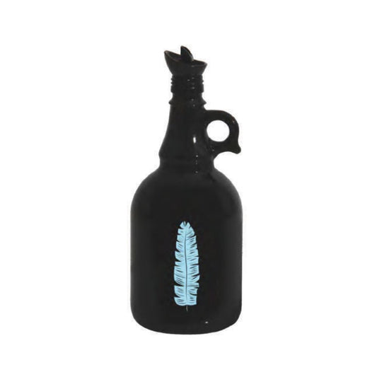 Herevin, Oil Bottle Decorated Leaf Blue Oil Bottle 1Lt, 151041-139Blue