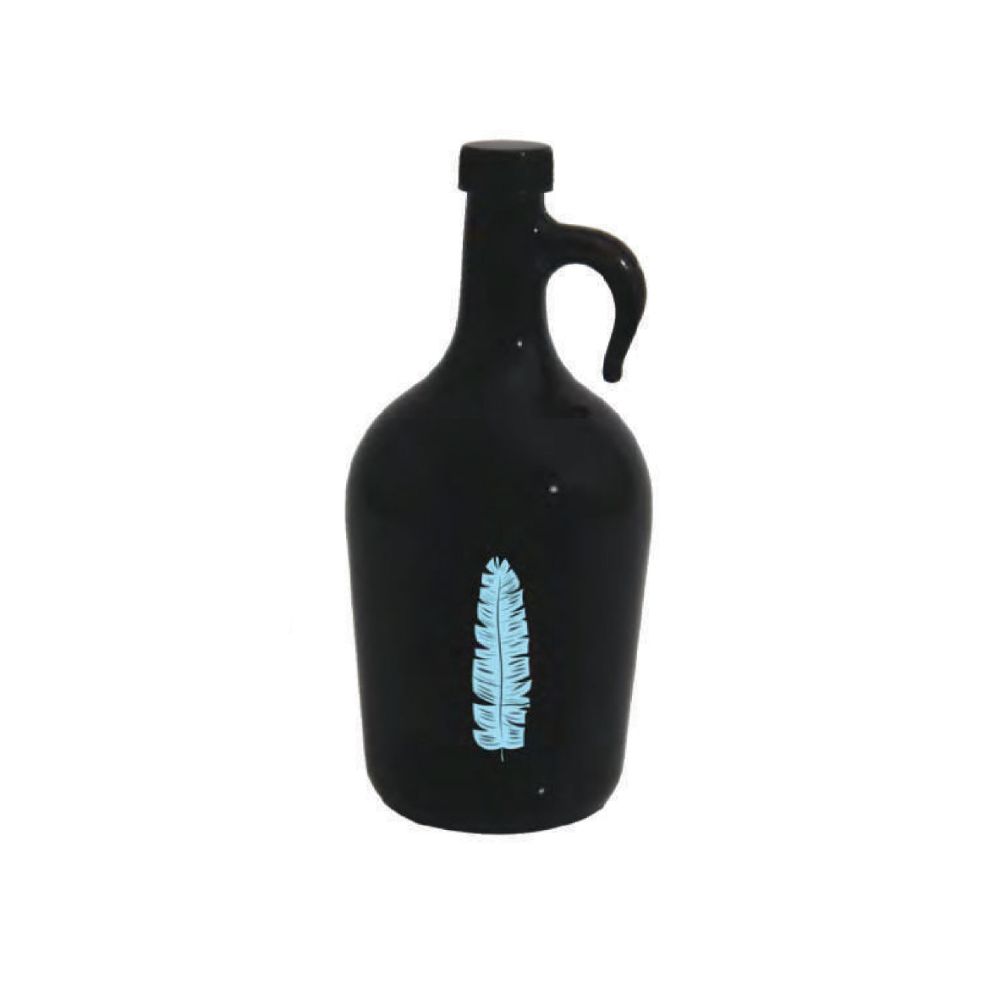 Herevin, Oil Bottle Decorated Leaf Blue Oil Bottle 1.5Lt, 151042-139 Blue