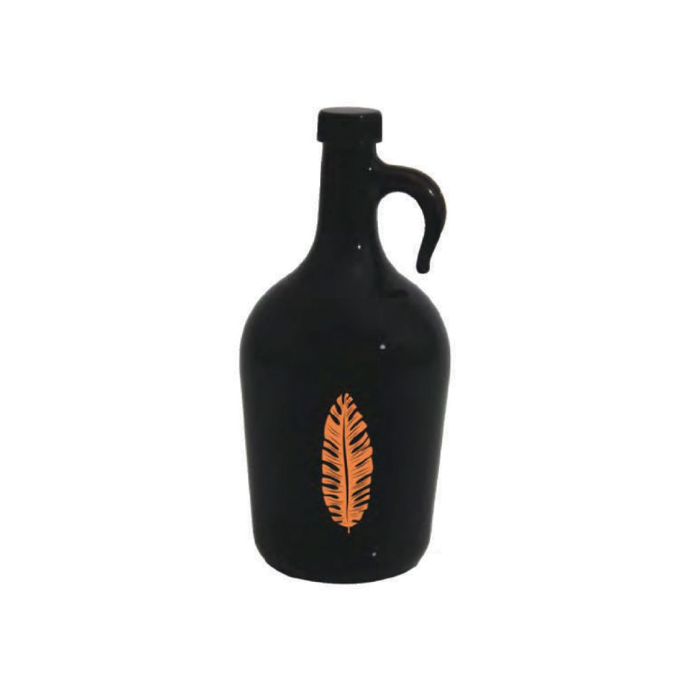 Herevin, Oil Bottle Decorated Leaf Orange Oil Bottle 1.5Lt, 151042-139Orange