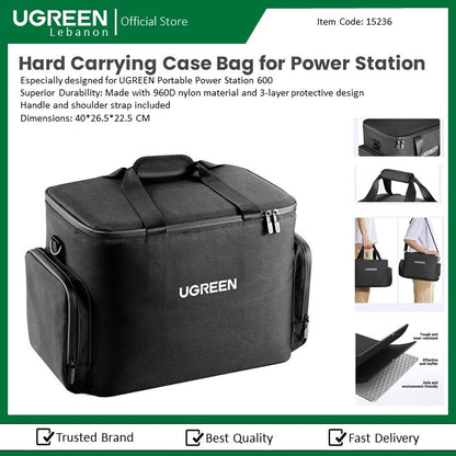 Ugreen, Hard Carrying Case Bag For Powerroam 600 Portable Power Station Ugreen Lp667 - 15236
