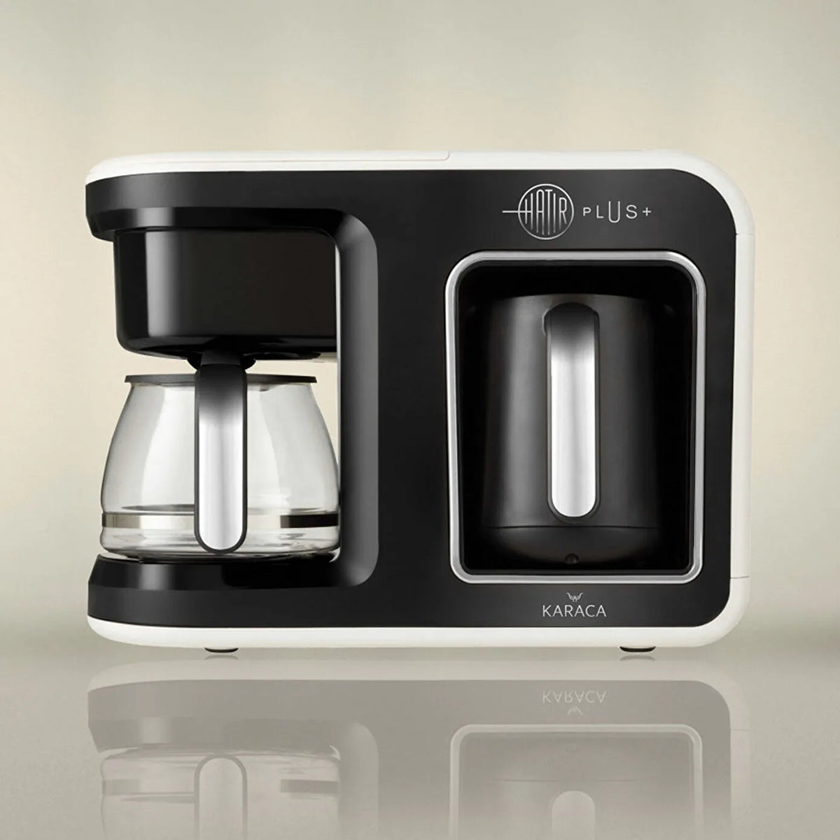 Karaca Hat-r Plus 2-in-1 Turkish & Filter Coffee Machine with Soft Cream, 153.01.06.4922