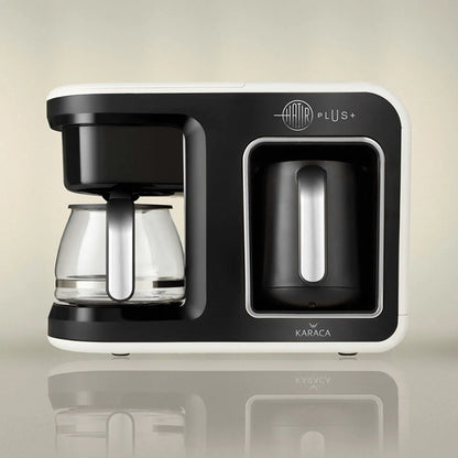 Karaca Hat-r Plus 2-in-1 Turkish & Filter Coffee Machine with Soft Cream, 153.01.06.4922