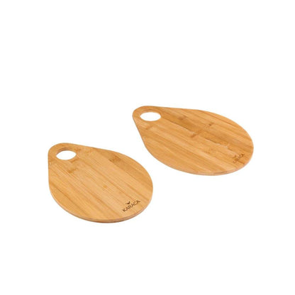 Karaca Damla 2-Piece Bamboo Cutting Board Set | Eco-Friendly Kitchen Boards, 153.03.06.1959