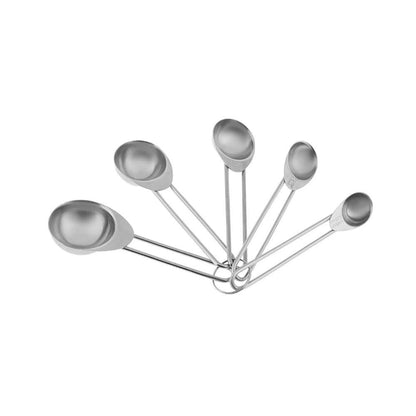 Karaca Crick Crack Stainless Steel 5-Piece Measuring Spoon Set, 153.03.06.7176