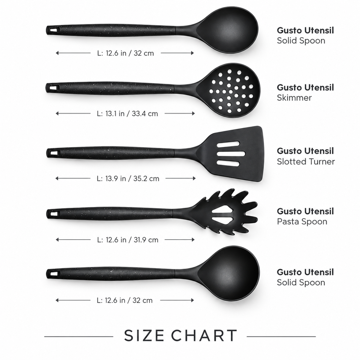 Karaca Gusto 12-Piece Knife & Kitchen Utensil Set with Block & Chopping Board – Black, 153.03.06.7246