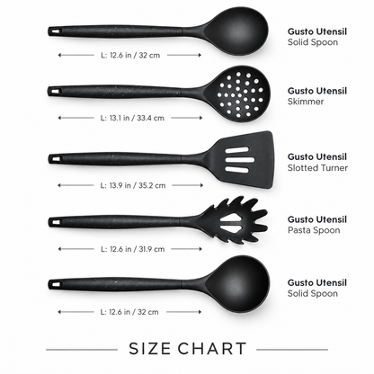 Karaca Gusto 12-Piece Knife & Kitchen Utensil Set with Block & Chopping Board – Black, 153.03.06.7246