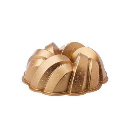 Karaca Cake Pro Aluminium Cast Decorative Bundt Cake Tin, 26 cm - Gold, 153.03.06.8262