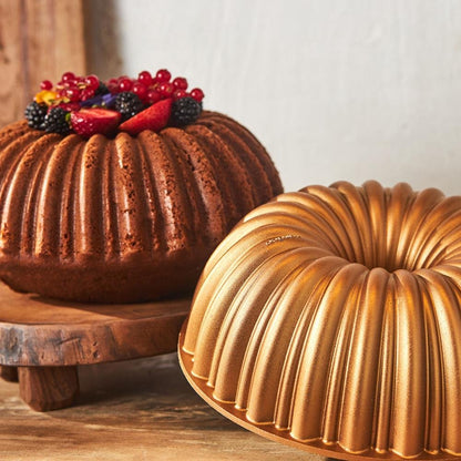 Karaca Cake Pro Sliced Cast Cake Mold - Gold, 153.03.06.8445
