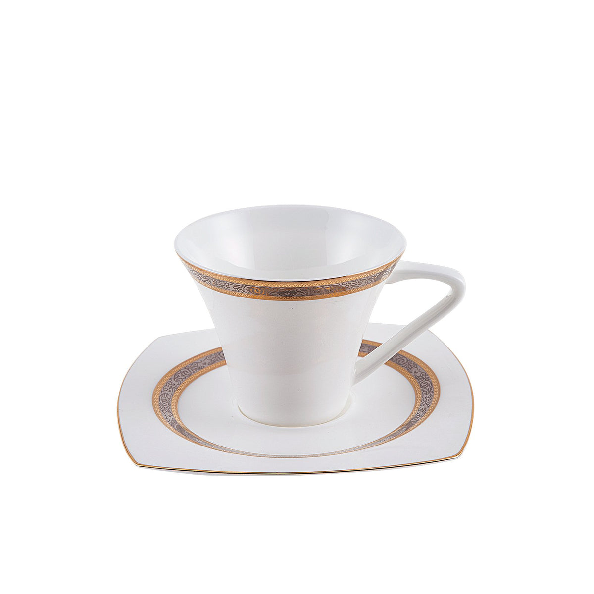 Karaca Fine Pearl Majesty 26-Piece Breakfast Set - 6-Person | Square Design Elegance, 153.03.07.5699