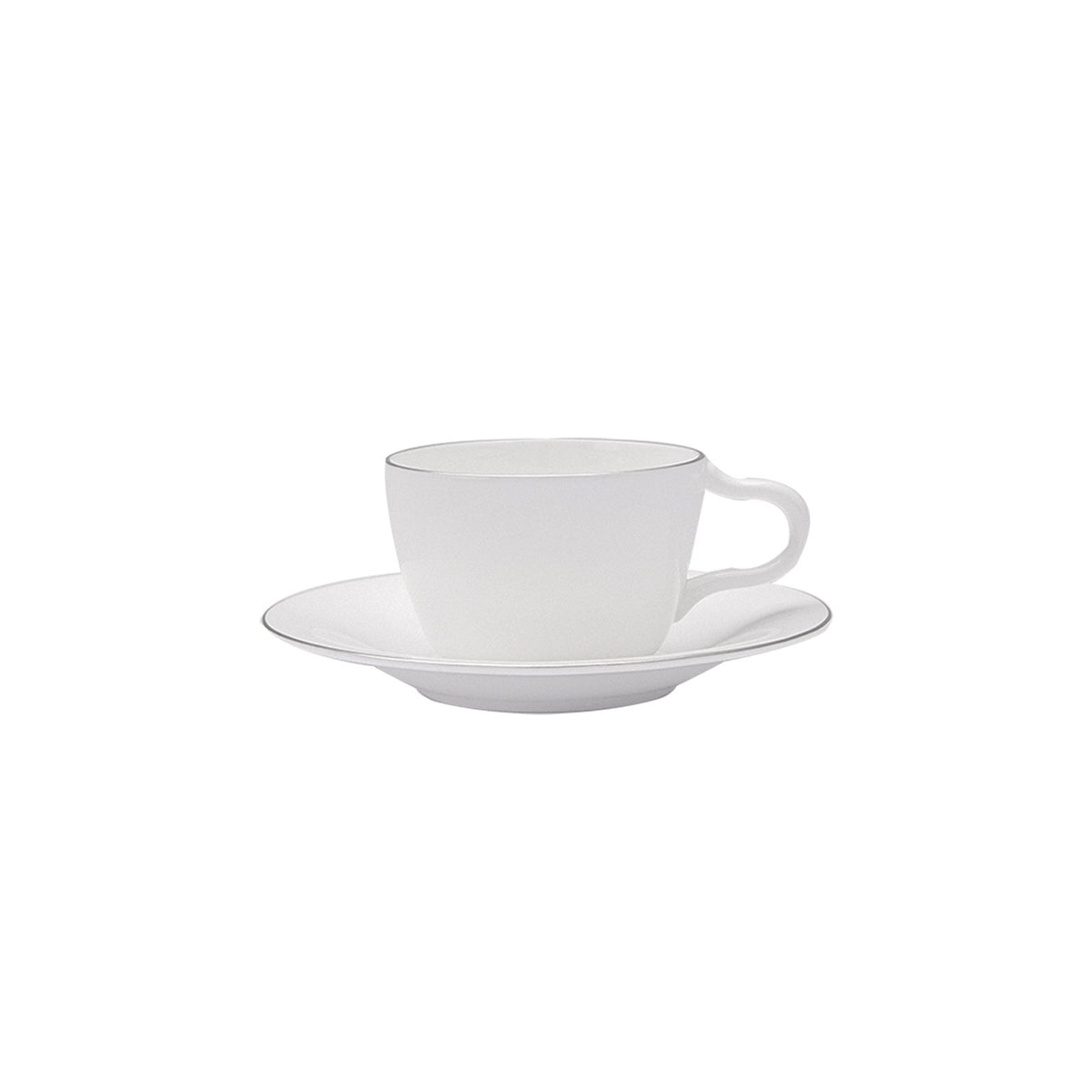 Karaca Fine Pearl Fame 26-Piece Breakfast Set - 6-Person | White & Platinum Frame Classic Design, 153.03.07.5703