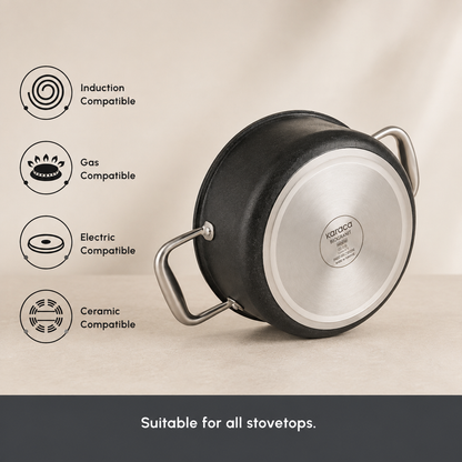 Karaca BioDiamond Pro Induction Base 7-Piece Cookware Set, 153.03.07.7040