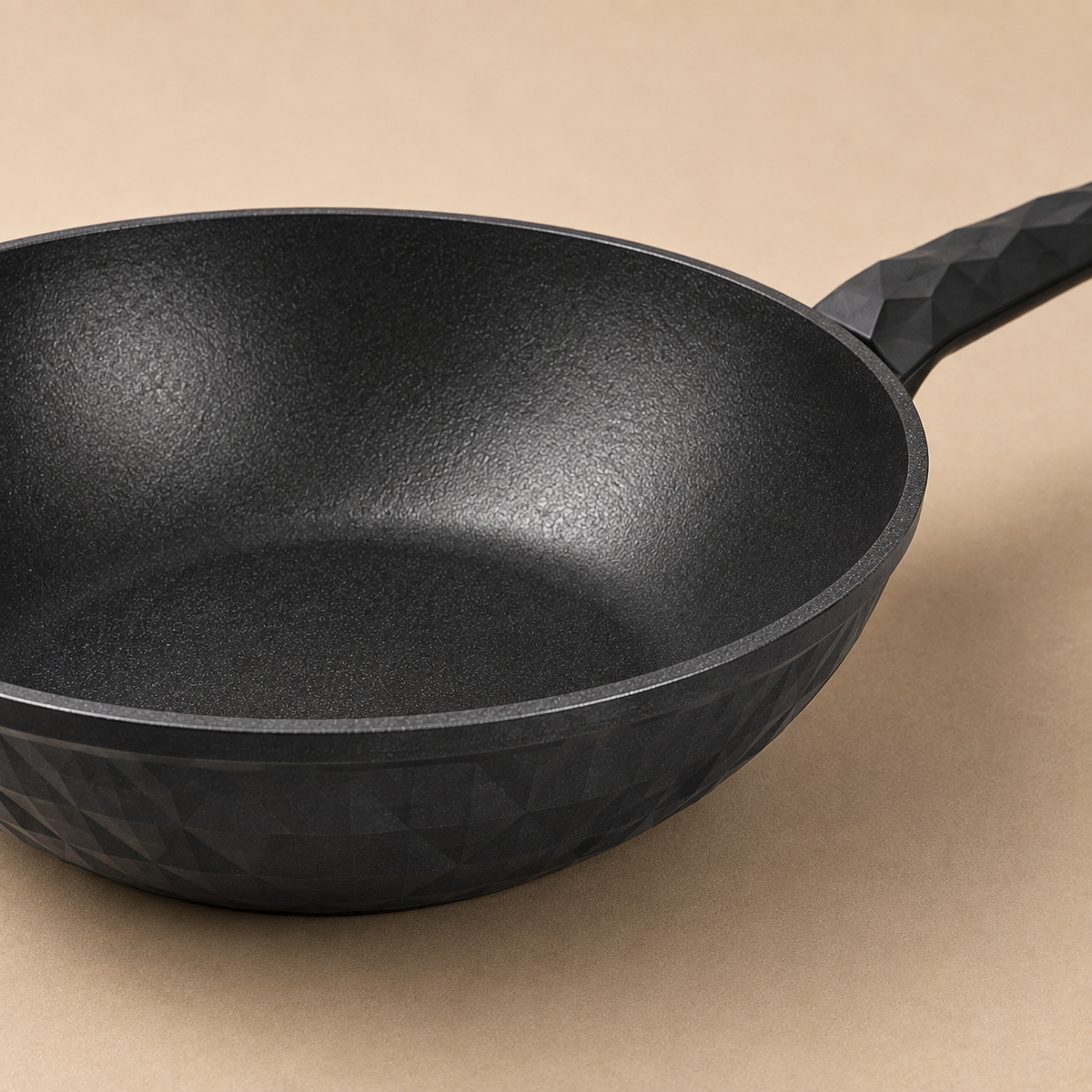 Karaca BioDiamond Antibacterial Handle Induction Base Wok Pan 28 cm, 153.03.08.0420