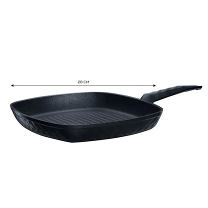 Karaca BioDiamond Antibacterial Handle Induction Base Grill Pan 28 cm, 153.03.08.0421