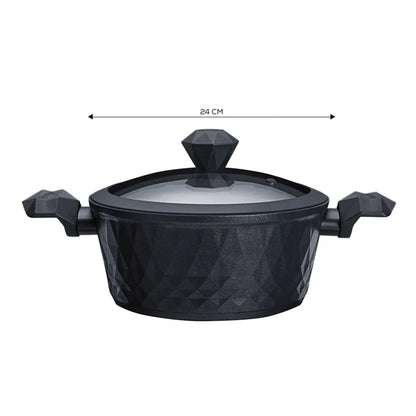 Karaca BioDiamond Non-Stick Antibacterial Handle Induction Stockpot 24 cm, 153.03.08.0423