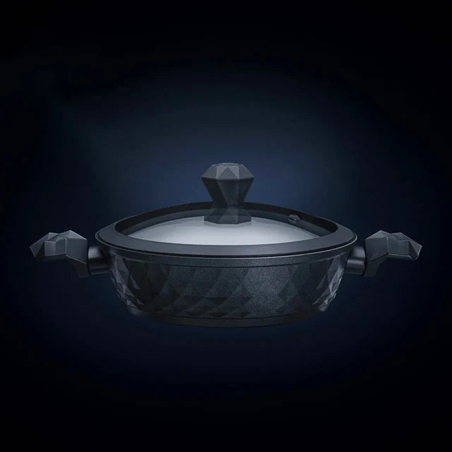 Karaca BioDiamond Non-Stick Antibacterial Handle Induction Shallow Casserole with Lid 30 cm, 153.03.08.0425