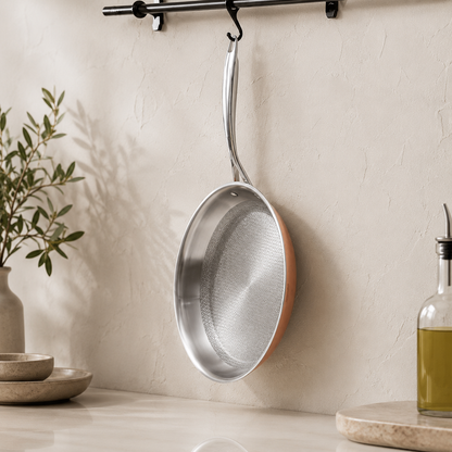 Karaca PowerSteel 3-Ply 316+ Stainless Steel Copper Frying Pan 30 cm – 2.6 L, 153.03.08.0574