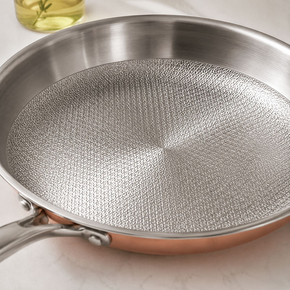 Karaca PowerSteel 3-Ply 316+ Stainless Steel Copper Frying Pan 30 cm – 2.6 L, 153.03.08.0574