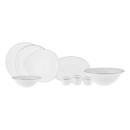 Karaca Fine Pearl Fame 58-Piece Pearl Dinner Set for 12 Persons, 153.03.08.0611