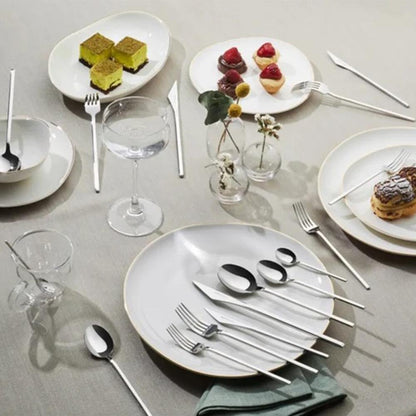 Karaca Look 84-Piece 316+ Stainless Steel Cutlery Set for 12 Persons - Silver, 15.03.08.1399