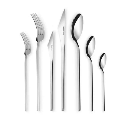 Karaca Look 84-Piece 316+ Stainless Steel Cutlery Set for 12 Persons - Silver, 15.03.08.1399