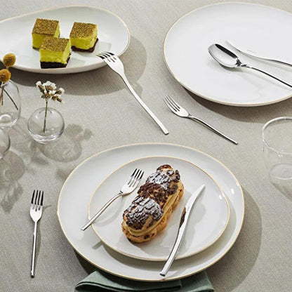 Karaca 316 Premium Dora Platinum 84-Piece Cutlery Set for 12 People, 153.03.08.1444
