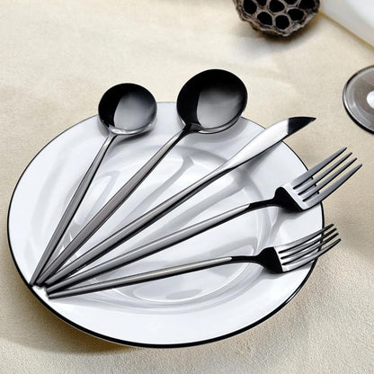 Karaca Orion 30-Piece Cutlery Set for 6 People – Black, 153.03.08.1906