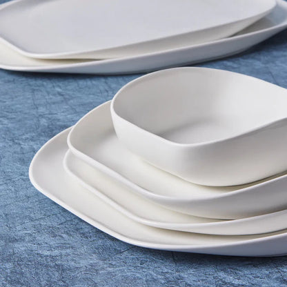 Karaca Streamline Plato 59-Piece Bone China Dinner Set for 12 People - White Gold, 153.03.08.2050