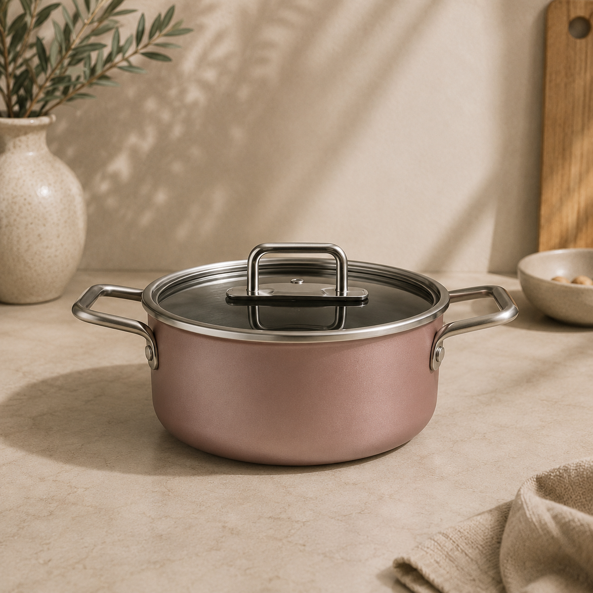 Karaca Mastermaid BioDiamond 9-Piece Cookware Set, 153.03.08.2883