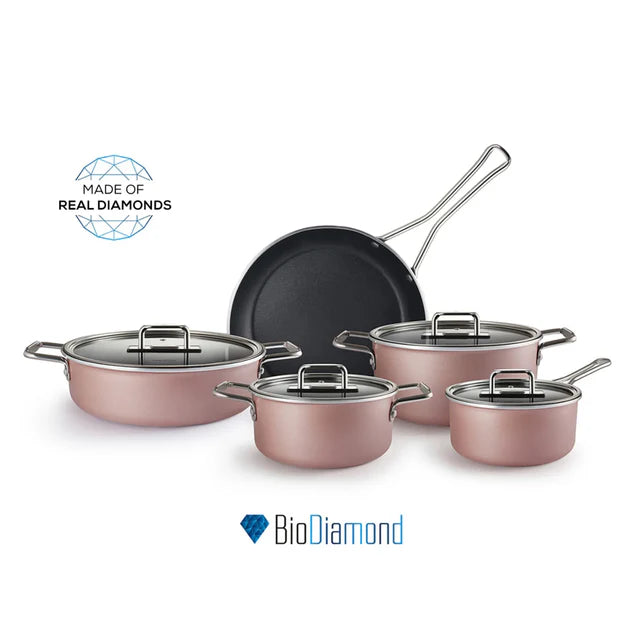 Karaca Mastermaid BioDiamond 9-Piece Cookware Set, 153.03.08.2883