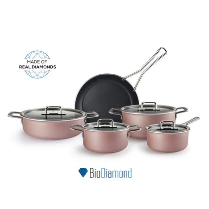 Karaca Mastermaid BioDiamond 9-Piece Cookware Set, 153.03.08.2883
