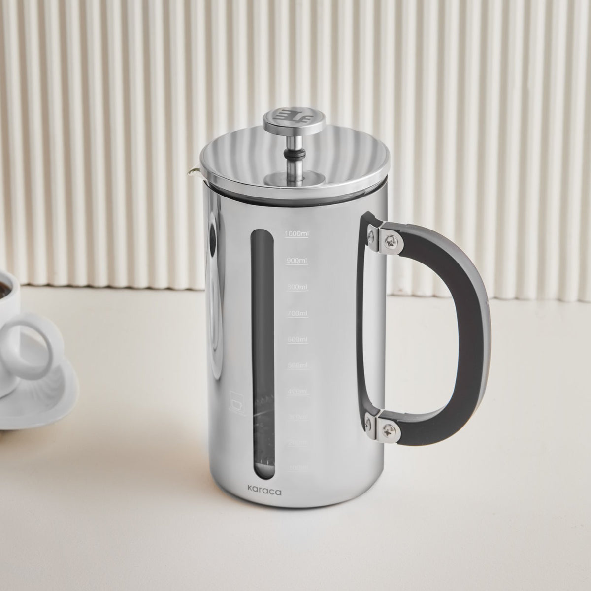 Karaca Poly Borosilicate Glass French Press 1000 ml, 153.03.08.3186