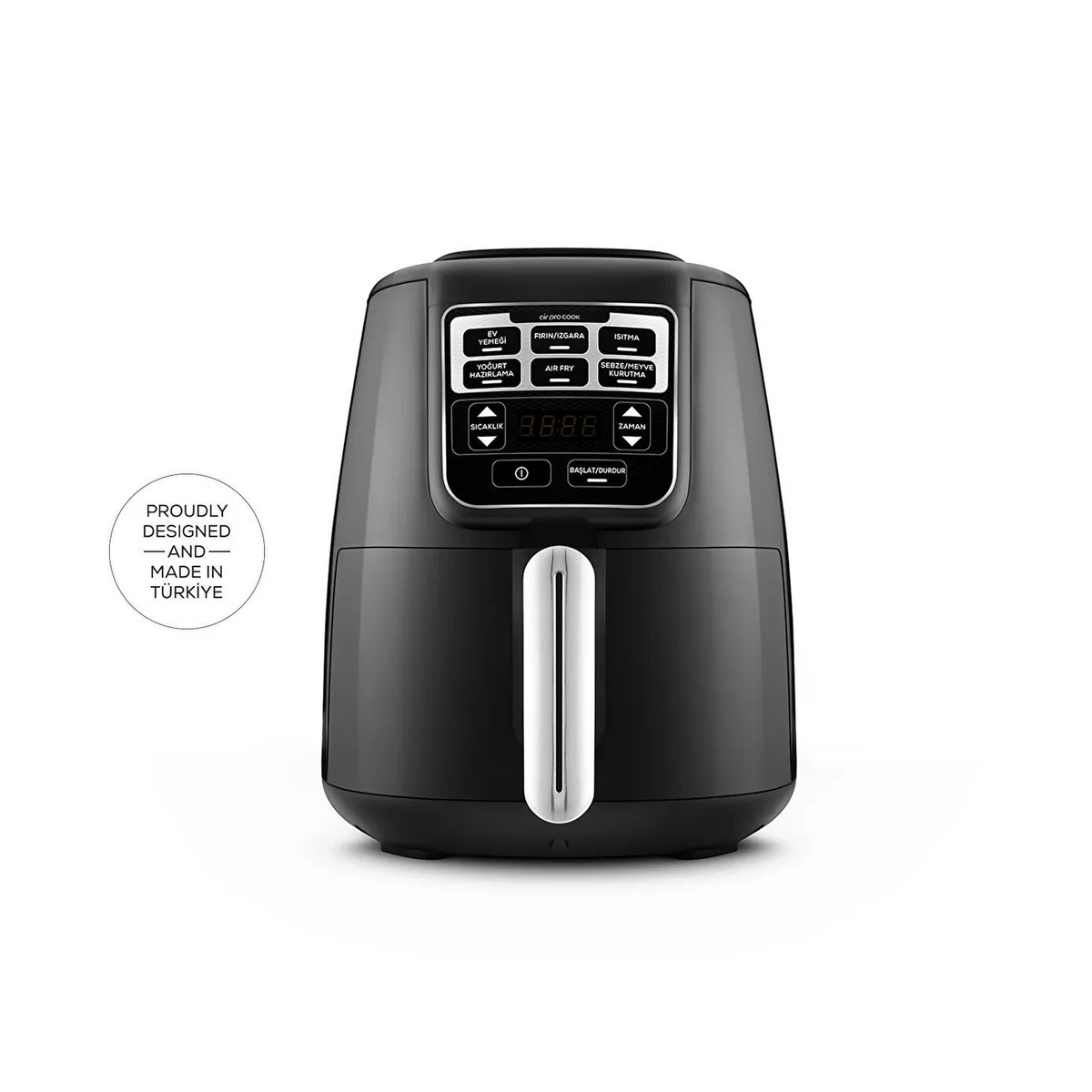 Karaca Air Pro Cook XL 4L 2-in-1 Talking Airfryer - Black Chrome, 153.03.08.3590
