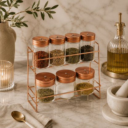 Karaca Top Copper 8-Piece Spice Set, 153.03.08.4670