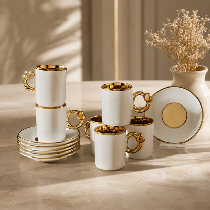 Karaca Heart-Shaped 6-Piece Coffee Cup Set 80 ml, 153.09.01.0228