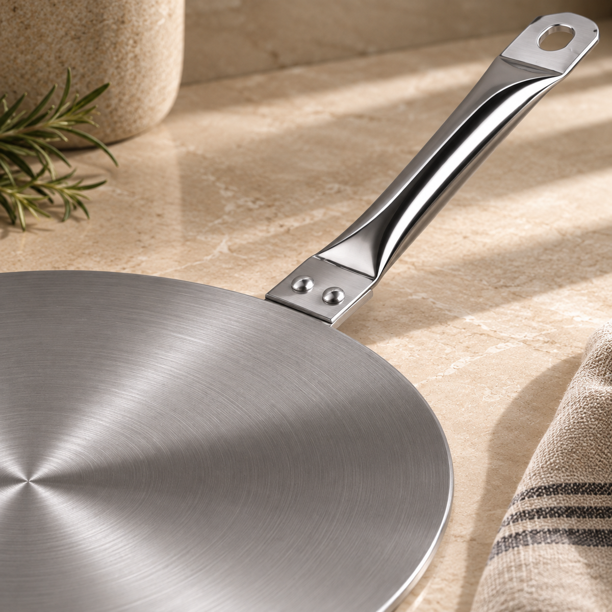 Karaca Induction Base Stainless Steel Frying Pan 26 cm, 153.09.01.0472