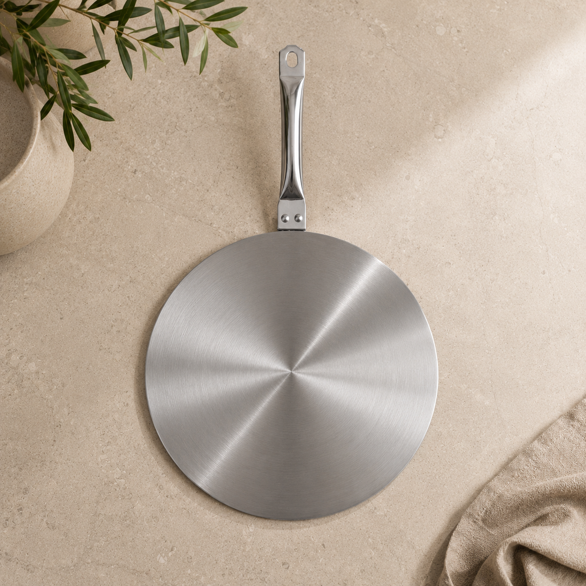 Karaca Induction Base Stainless Steel Frying Pan 26 cm, 153.09.01.0472