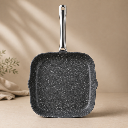 Karaca Biogranit Navy Stone Wok & Grill Pan Set – 2 Pieces, 153.09.01.1645