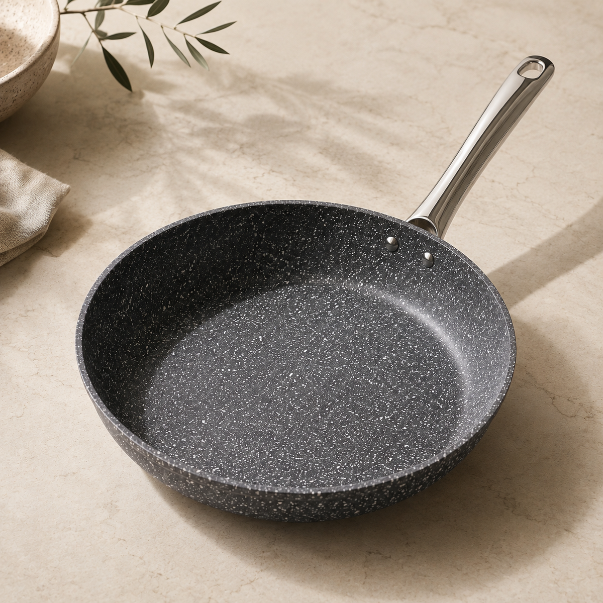 Karaca Biogranit Navy Stone Wok & Grill Pan Set – 2 Pieces, 153.09.01.1645