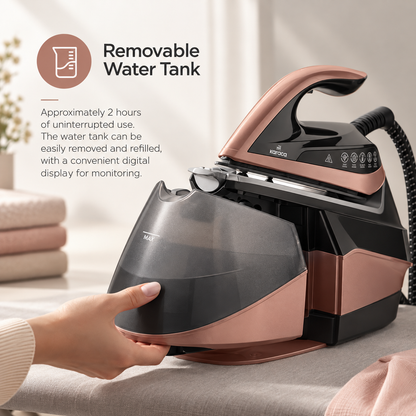 Karaca Suction Cup Smart Touch Steam Iron – Rosegold, 7883