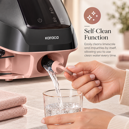 Karaca Suction Cup Smart Touch Steam Iron – Rosegold, 7883