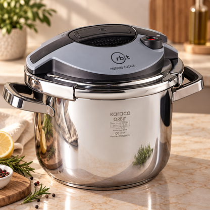 Karaca Orbit Pressure Cooker Set 6+8 L - Black, 153.09.01.3011